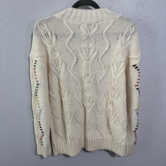 Coldwater Creek Cream Crew Neck Sweater with Decorative Details small - Picture 5 of 7